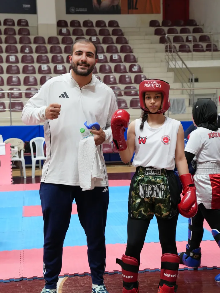 İbrahim Mengeş ve sporcumuz müsabaka gününde